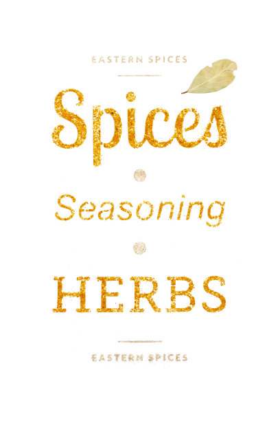 香料和香草在白色的背景图片下载