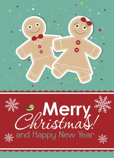 模板圣诞贺卡，矢量图片下载