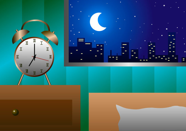 夜晚插画素材ID：123396754