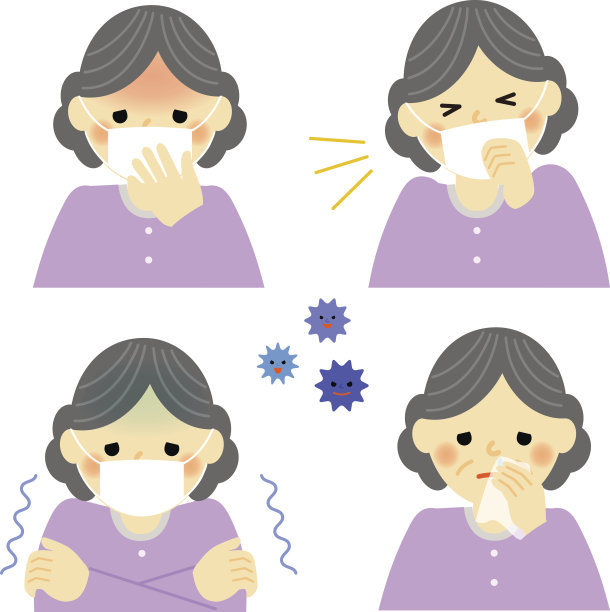 老年妇女感冒症状图片下载