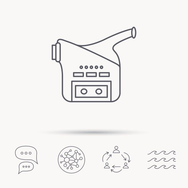 摄像头图标。怀旧电影的迹象。图片下载