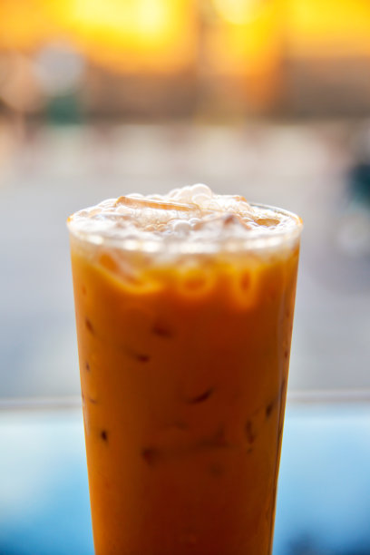 垂直近距离拍摄泰国茶，泰国素材图片