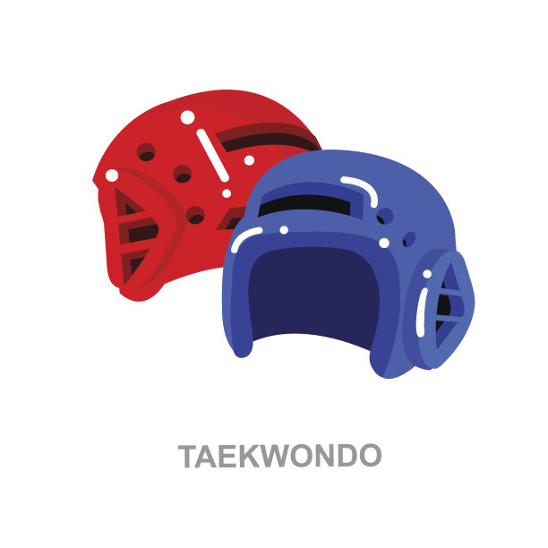 武术海报插图。跆拳道训练图片下载