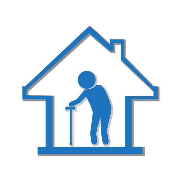 老人和步行者的象征图片下载