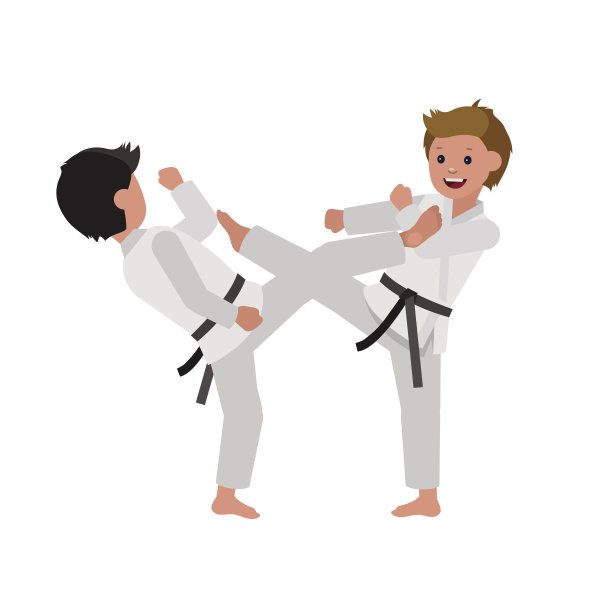 卡通小孩穿和服，武术图片下载