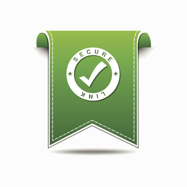 安全链接绿色矢量图标设计图片下载