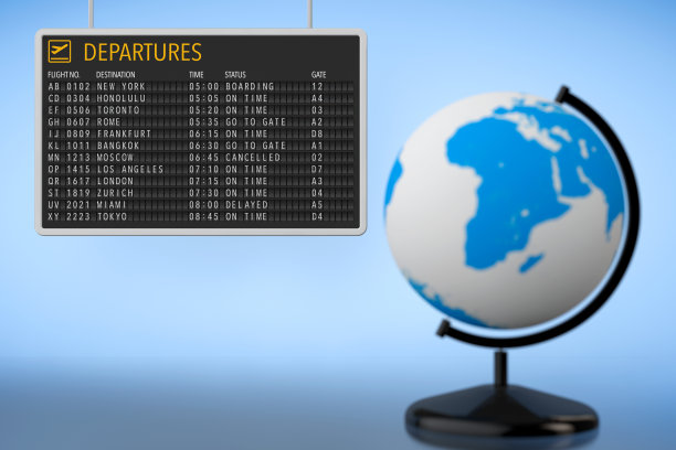 世界旅游的概念。环球机场登机图片下载