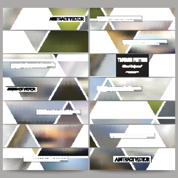 现代向量横幅。抽象的多色背景模糊的自然景观图片下载