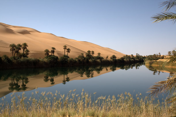 撒哈拉的乌巴里湖图片下载