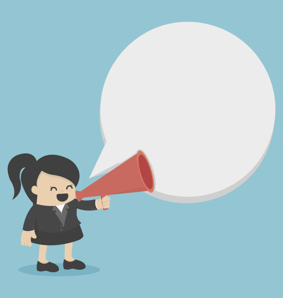 宣布消息的商务女性图片下载