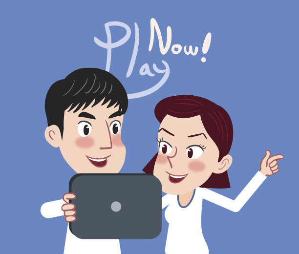 手绘平面人物设计移动娱乐概念，矢量插画图片下载