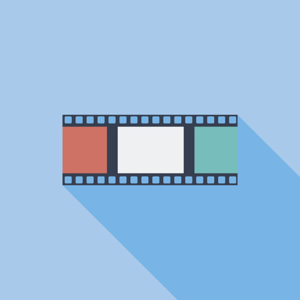 电影矢量平面图标图片下载
