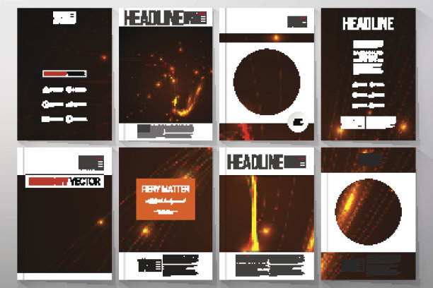 一套业务模板的小册子，传单或小册子。摘要图片下载