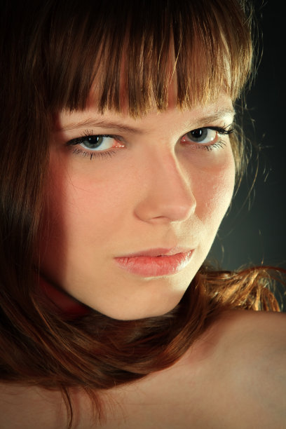 魅力女人黑脸肖像图片下载