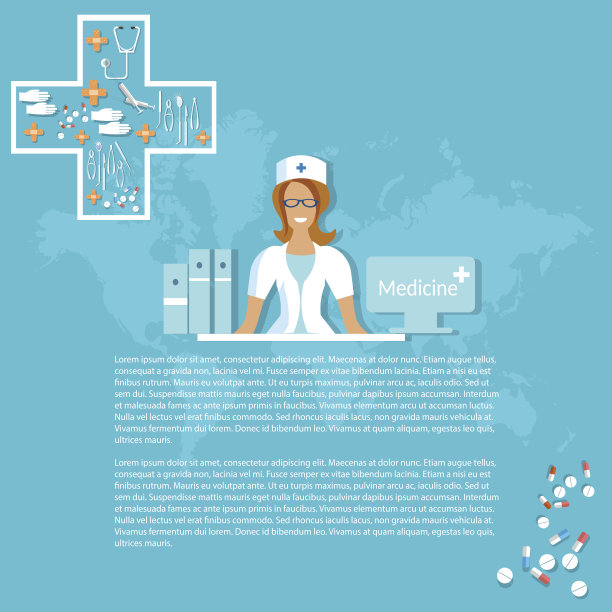 医药制药微笑护士医学背景图片下载
