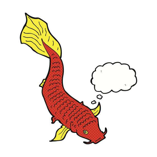 卡通鱼与思想泡泡图片下载