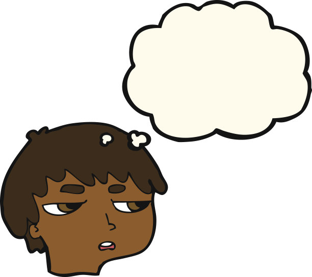 卡通惹恼了男孩的思想泡泡图片下载