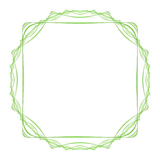 方形绿色提花框架图片下载