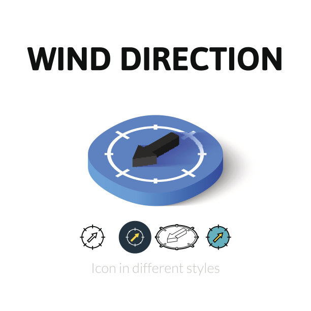 风向图标风格不同图片下载