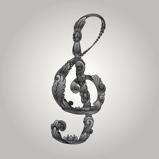 高音谱号画图片下载