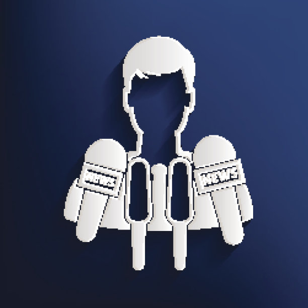 新闻设计以蓝色背景，干净矢量图片下载