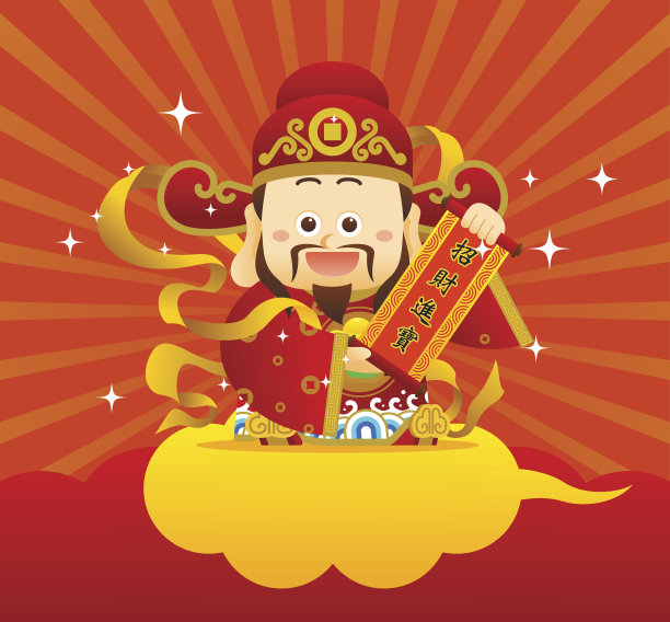 中国新年框架与中国神图片下载