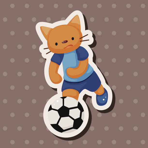 动物做运动卡通主题元素图片下载