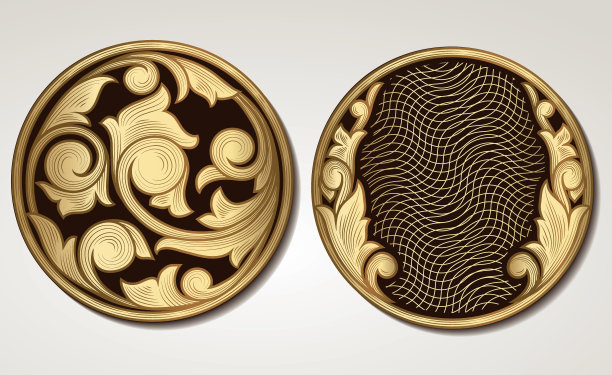 金色的装饰设计图片下载