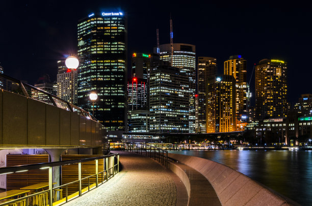 悉尼摩天大楼的夜景图片下载