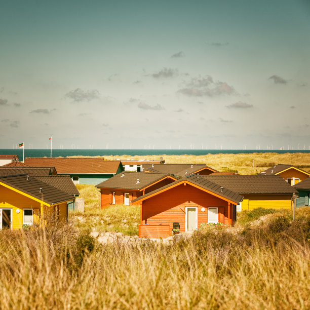 海滩上的房子图片下载