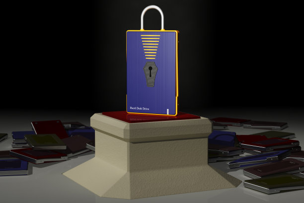 移动硬盘与保护支架图片下载