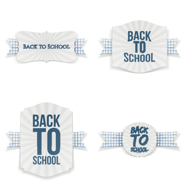 带彩带的回校横幅图片下载