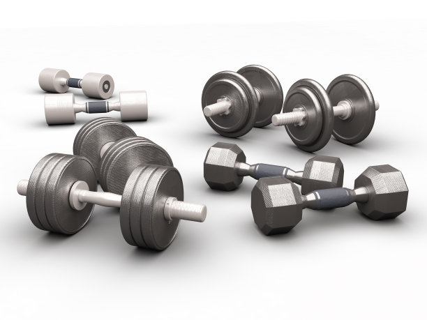 哑铃系列白色背景图片下载