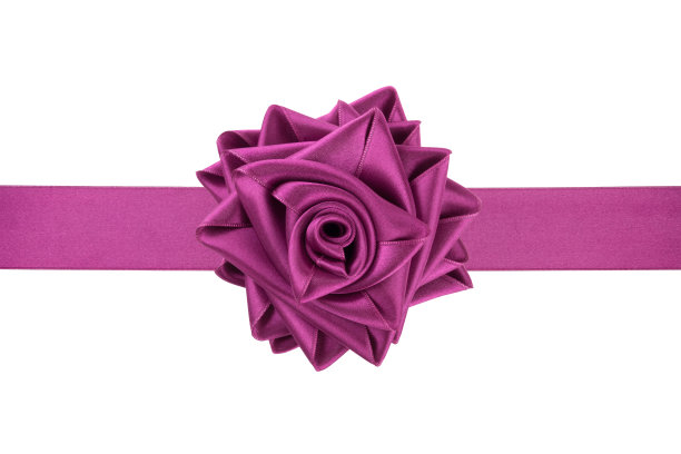丝带系成玫瑰图片下载