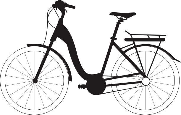 女士自行车插图图片下载