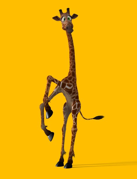 卡通长颈鹿图片下载