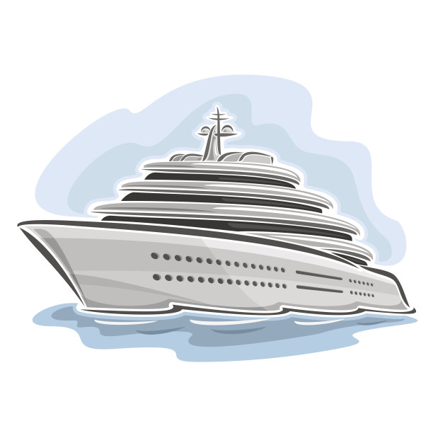 矢量插图标志为巨型游艇图片下载