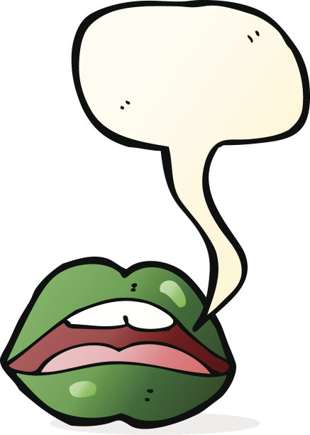 万圣节卡通嘴符号与讲话气泡图片下载