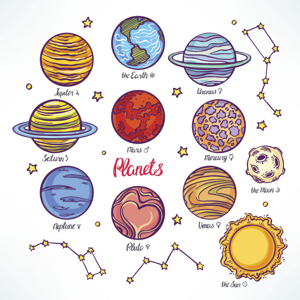 太阳系的行星图片下载