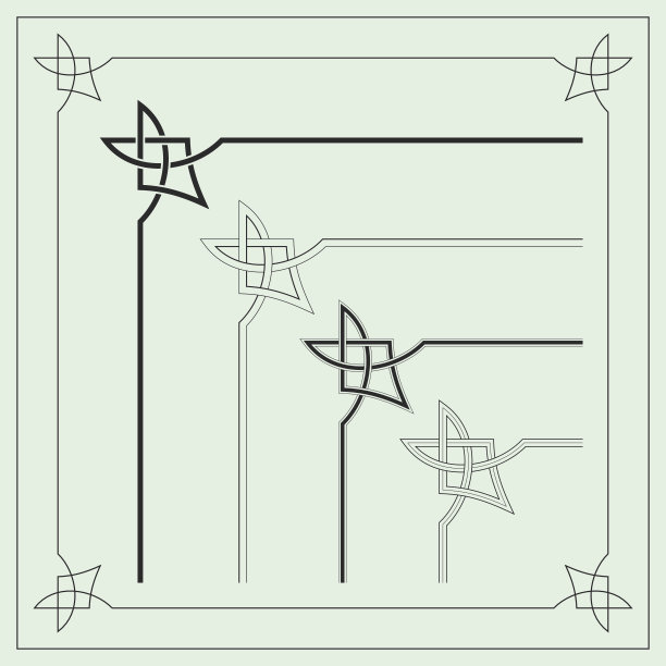 中国传统风格的角装饰图片下载