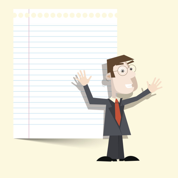 带着笔记本纸矢量的人图片下载