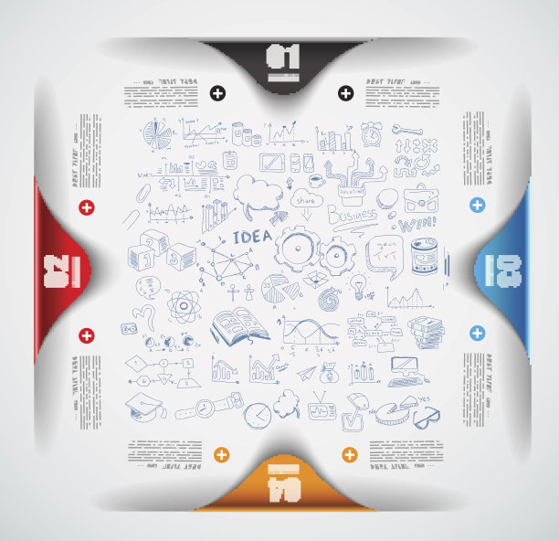 信息图与商业涂鸦团队合作图片下载