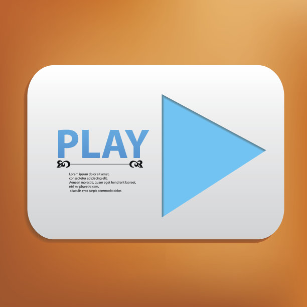 播放横幅文本，矢量图片下载