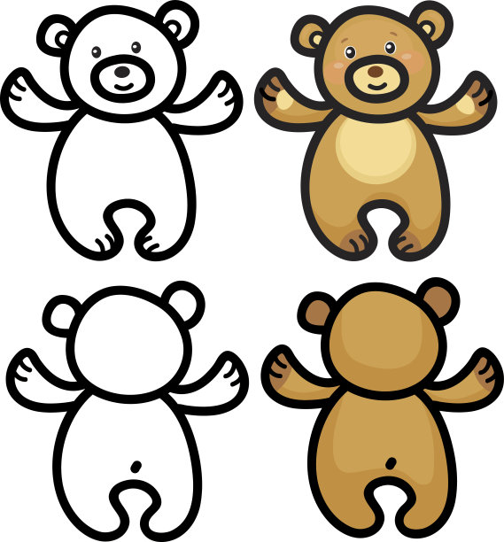 向量泰迪熊。图片下载