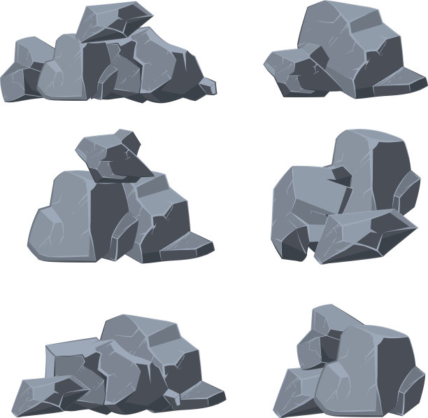 卡通石头矢量集图片下载