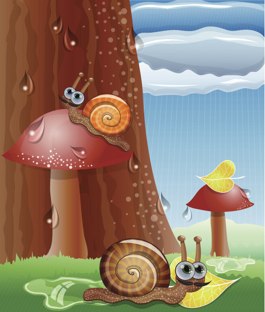 可爱的蜗牛图片。图10版本图片下载