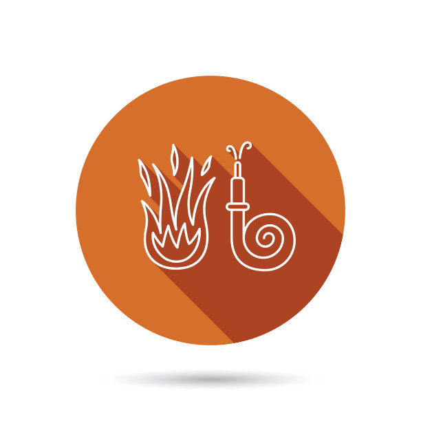 消防水带卷轴图标。消防队员站的信号。图片下载