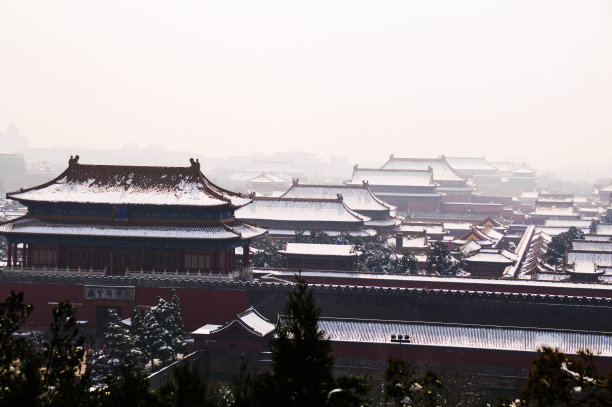 故宫博物院在冬天图片下载