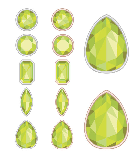 五种形式的柠檬切割图片下载