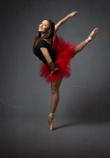 一个快乐的芭蕾舞演员的肖像图片下载